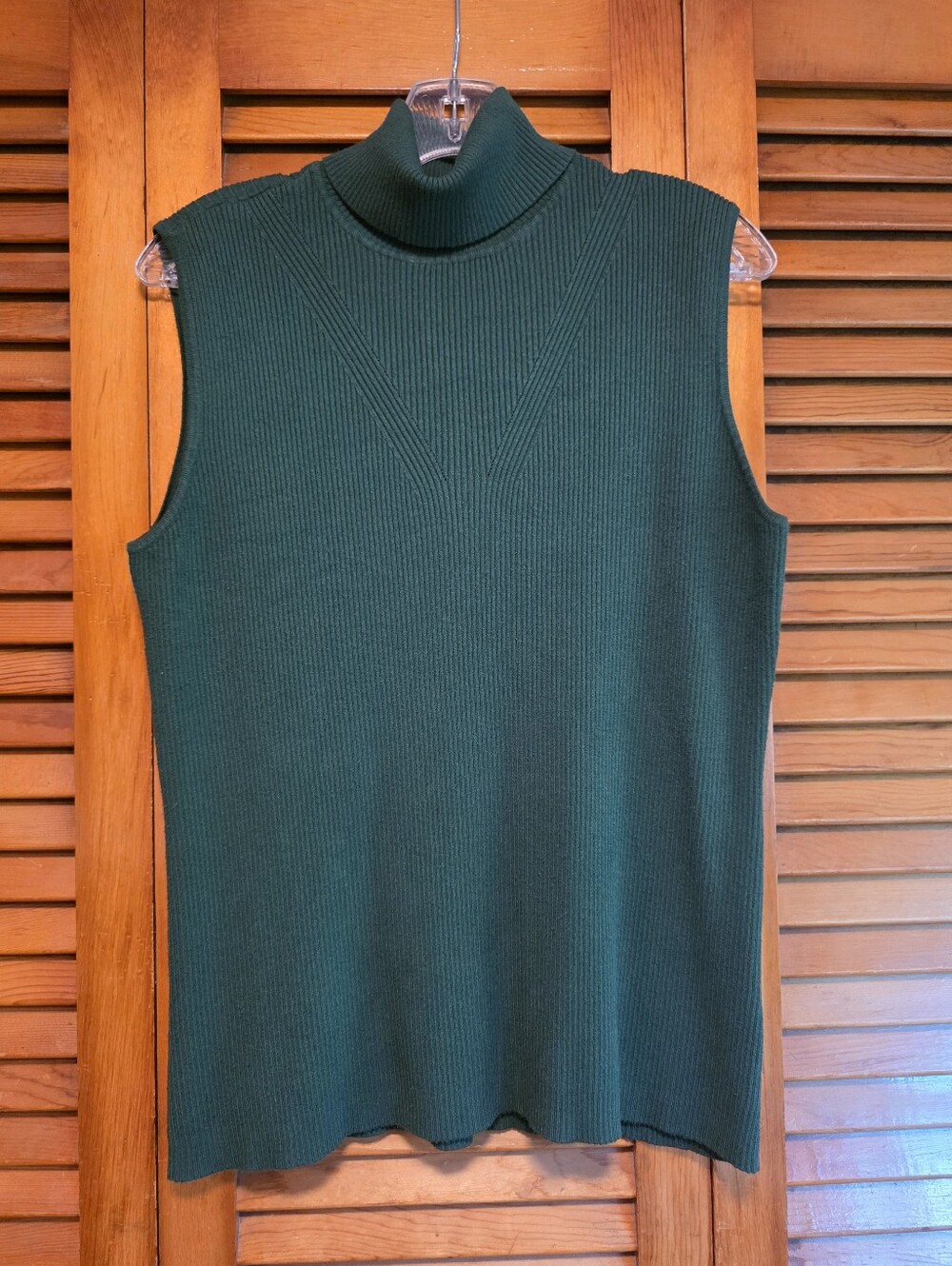 C. Est. 1946 by Cato Forest Green Sleeveless Turtleneck Sweater Vest - Size XL